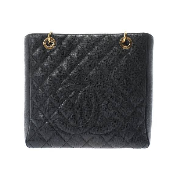 Chanel Matelasse PSt Black/gold Hardware Caviar Skin Tote Bag - Picture 1 of 9